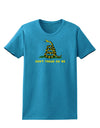 Don't Tread On Me Gadsden Flag Rattlesnake Womens Dark T-Shirt-Womens T-Shirt-TooLoud-Turquoise-X-Small-Davson Sales