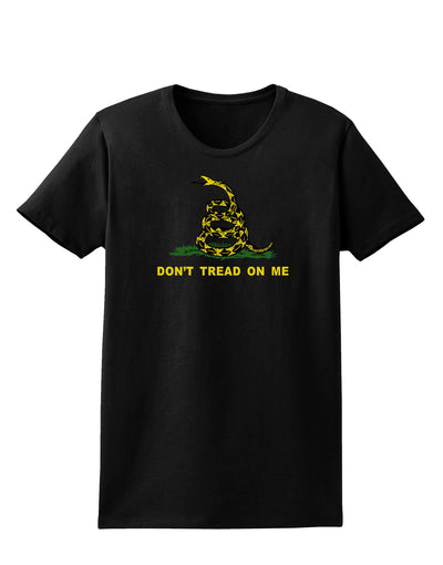 Don't Tread On Me Gadsden Flag Rattlesnake Womens Dark T-Shirt-Womens T-Shirt-TooLoud-Black-X-Small-Davson Sales