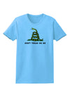 Don't Tread On Me Gadsden Flag Rattlesnake Womens T-Shirt-Womens T-Shirt-TooLoud-Aquatic-Blue-X-Small-Davson Sales