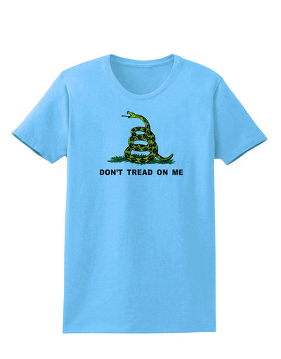 Don't Tread On Me Gadsden Flag Rattlesnake Womens T-Shirt-Womens T-Shirt-TooLoud-Aquatic-Blue-X-Small-Davson Sales