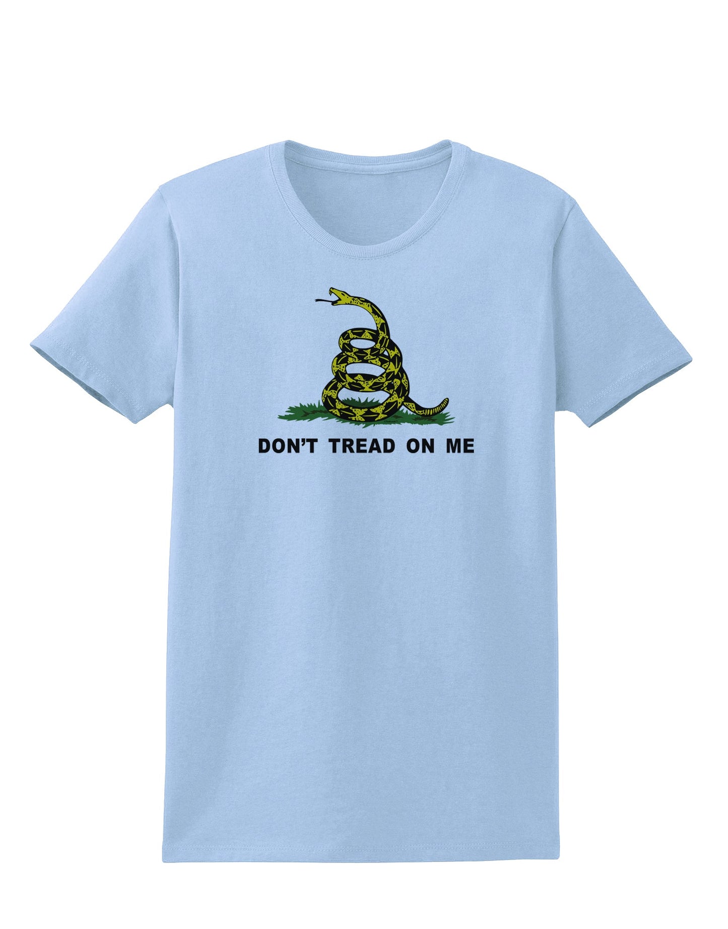 Don't Tread On Me Gadsden Flag Rattlesnake Womens T-Shirt-Womens T-Shirt-TooLoud-Light-Blue-X-Small-Davson Sales