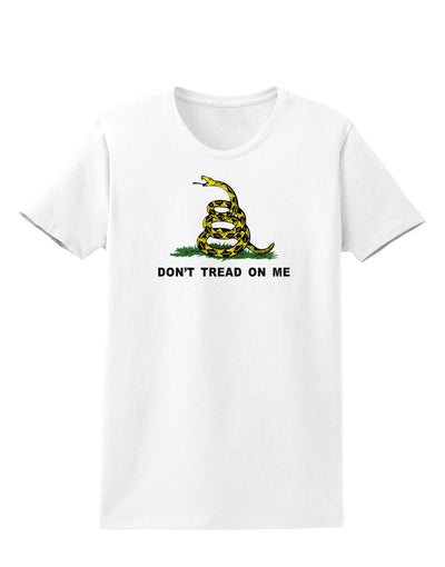 Don't Tread On Me Gadsden Flag Rattlesnake Womens T-Shirt-Womens T-Shirt-TooLoud-White-X-Small-Davson Sales