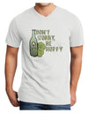 Don't Worry Be Hoppy Adult V-Neck T-shirt-Mens V-Neck T-Shirt-TooLoud-White-Small-Davson Sales