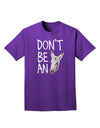 Don't be An Ass Adult Dark T-Shirt-Mens T-Shirt-TooLoud-Purple-Small-Davson Sales