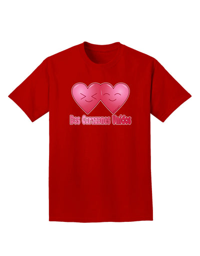 Dos Corazones Unidos Design Adult Dark T-Shirt by TooLoud-Mens T-Shirt-TooLoud-Red-Small-Davson Sales