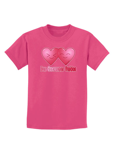 Dos Corazones Unidos Design Childrens Dark T-Shirt by TooLoud-Childrens T-Shirt-TooLoud-Sangria-X-Small-Davson Sales