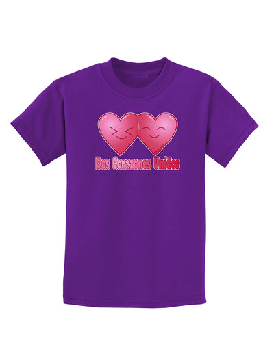 Dos Corazones Unidos Design Childrens Dark T-Shirt by TooLoud-Childrens T-Shirt-TooLoud-Purple-X-Small-Davson Sales