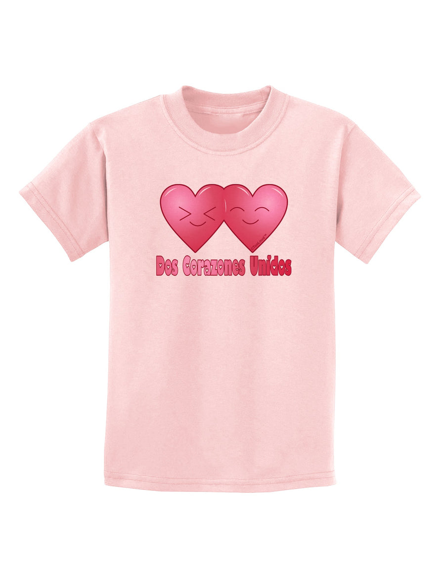 Dos Corazones Unidos Design Childrens T-Shirt by TooLoud-Childrens T-Shirt-TooLoud-White-X-Small-Davson Sales