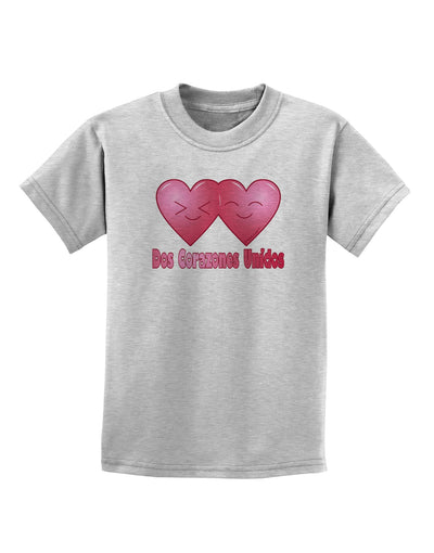 Dos Corazones Unidos Design Childrens T-Shirt by TooLoud-Childrens T-Shirt-TooLoud-AshGray-X-Small-Davson Sales