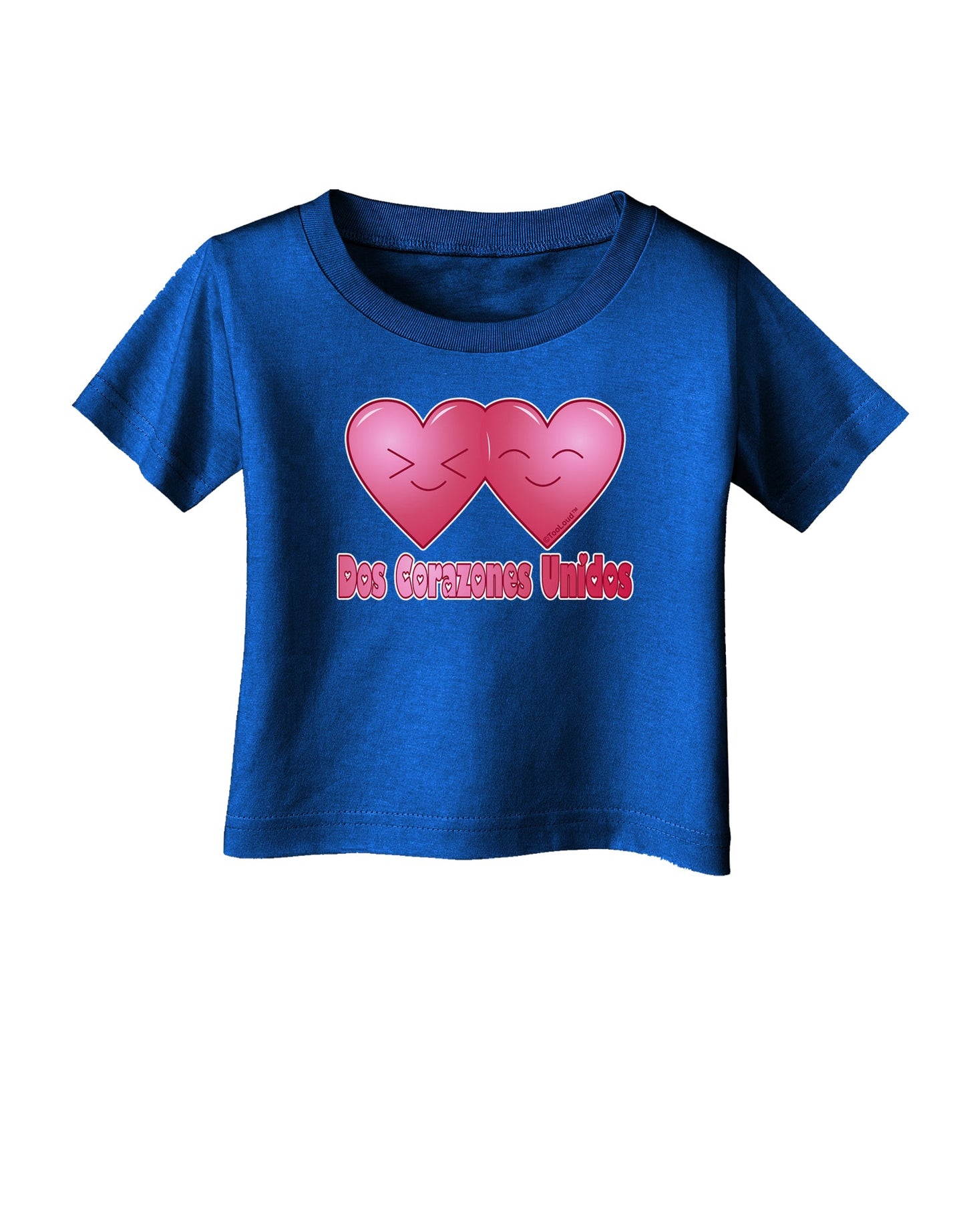 Dos Corazones Unidos Design Infant T-Shirt Dark by TooLoud-Infant T-Shirt-TooLoud-Royal-Blue-06-Months-Davson Sales