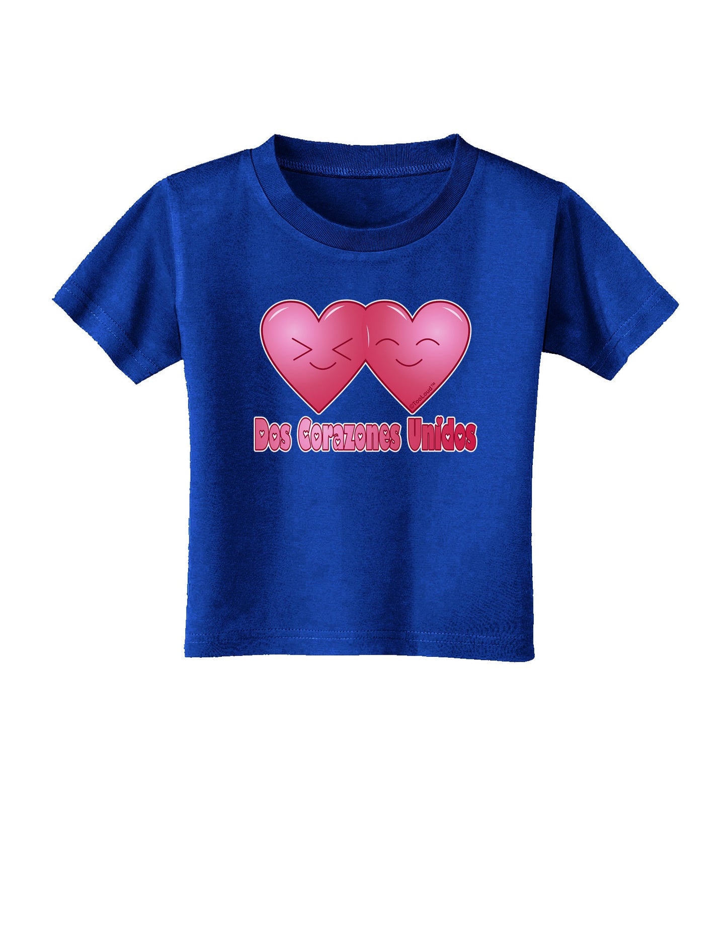 Dos Corazones Unidos Design Toddler T-Shirt Dark by TooLoud-Toddler T-Shirt-TooLoud-Royal-Blue-2T-Davson Sales