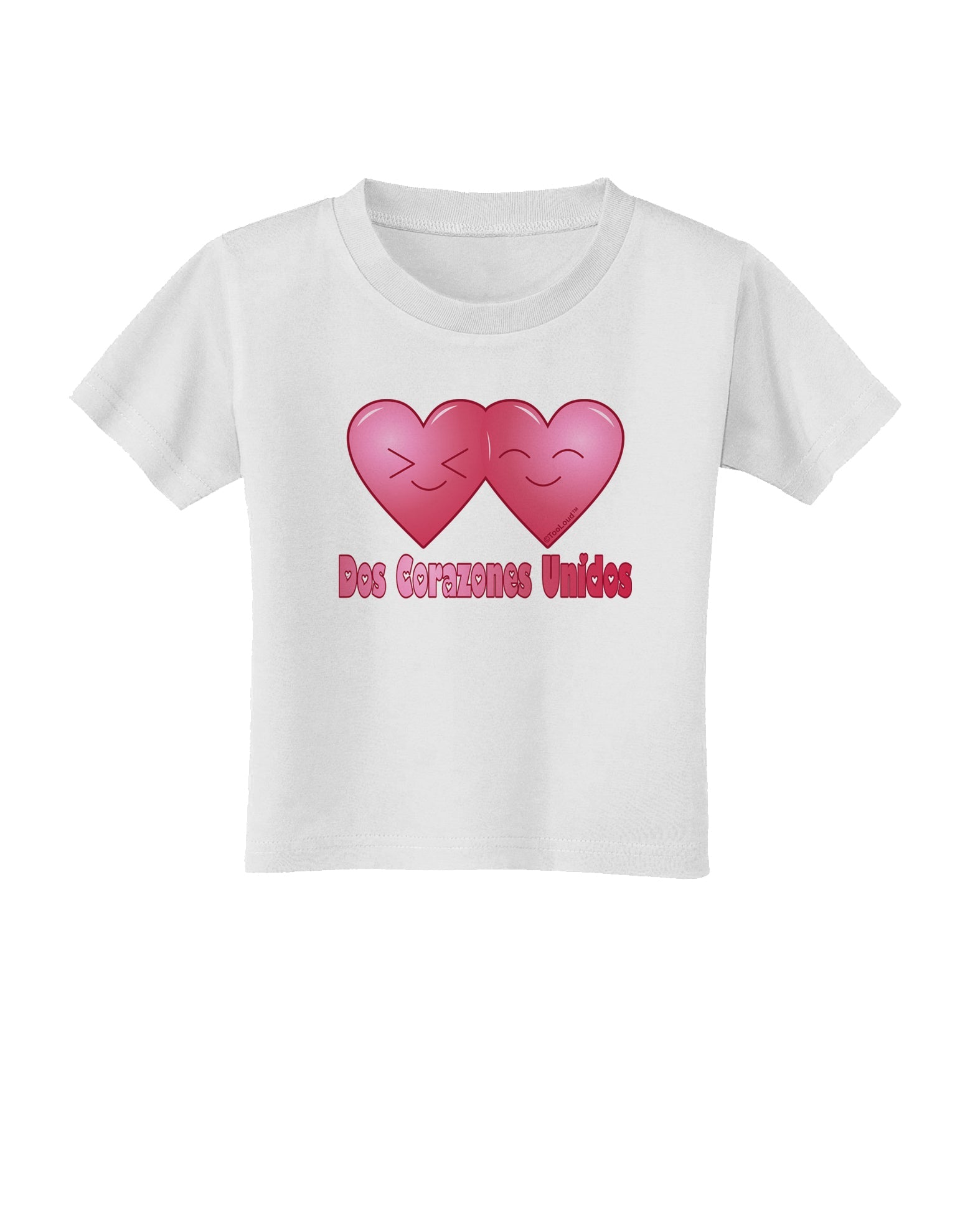 Dos Corazones Unidos Design Toddler T-Shirt by TooLoud-Toddler T-Shirt-TooLoud-White-2T-Davson Sales