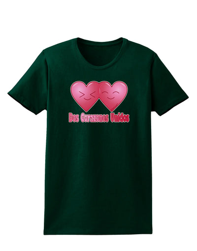 Dos Corazones Unidos Design Womens Dark T-Shirt by TooLoud-Womens T-Shirt-TooLoud-Forest-Green-Small-Davson Sales