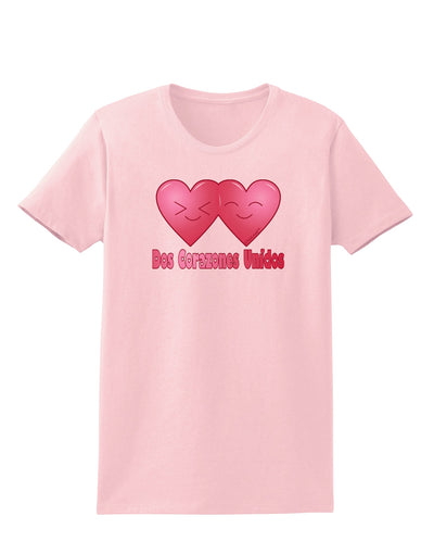 Dos Corazones Unidos Design Womens T-Shirt by TooLoud-Womens T-Shirt-TooLoud-PalePink-X-Small-Davson Sales