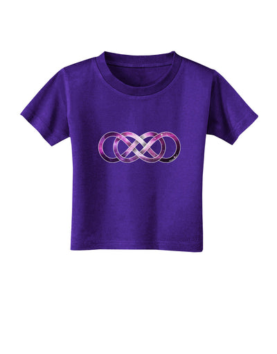 Double Infinity Galaxy Toddler T-Shirt Dark-Toddler T-Shirt-TooLoud-Purple-2T-Davson Sales