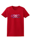 Double Infinity Galaxy Womens Dark T-Shirt-TooLoud-Red-X-Small-Davson Sales