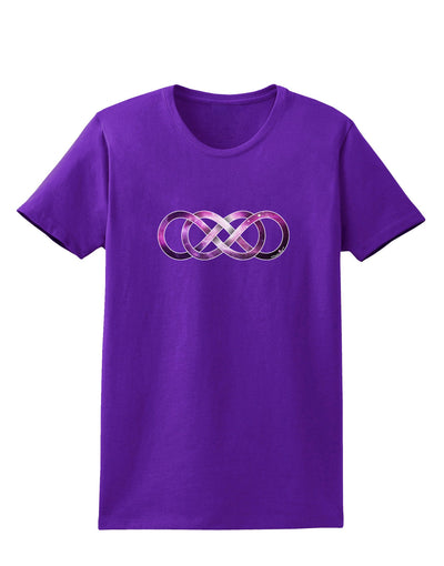 Double Infinity Galaxy Womens Dark T-Shirt-TooLoud-Purple-X-Small-Davson Sales