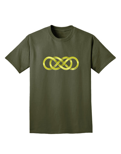 Double Infinity Gold Adult Dark T-Shirt-Mens T-Shirt-TooLoud-Military-Green-Small-Davson Sales