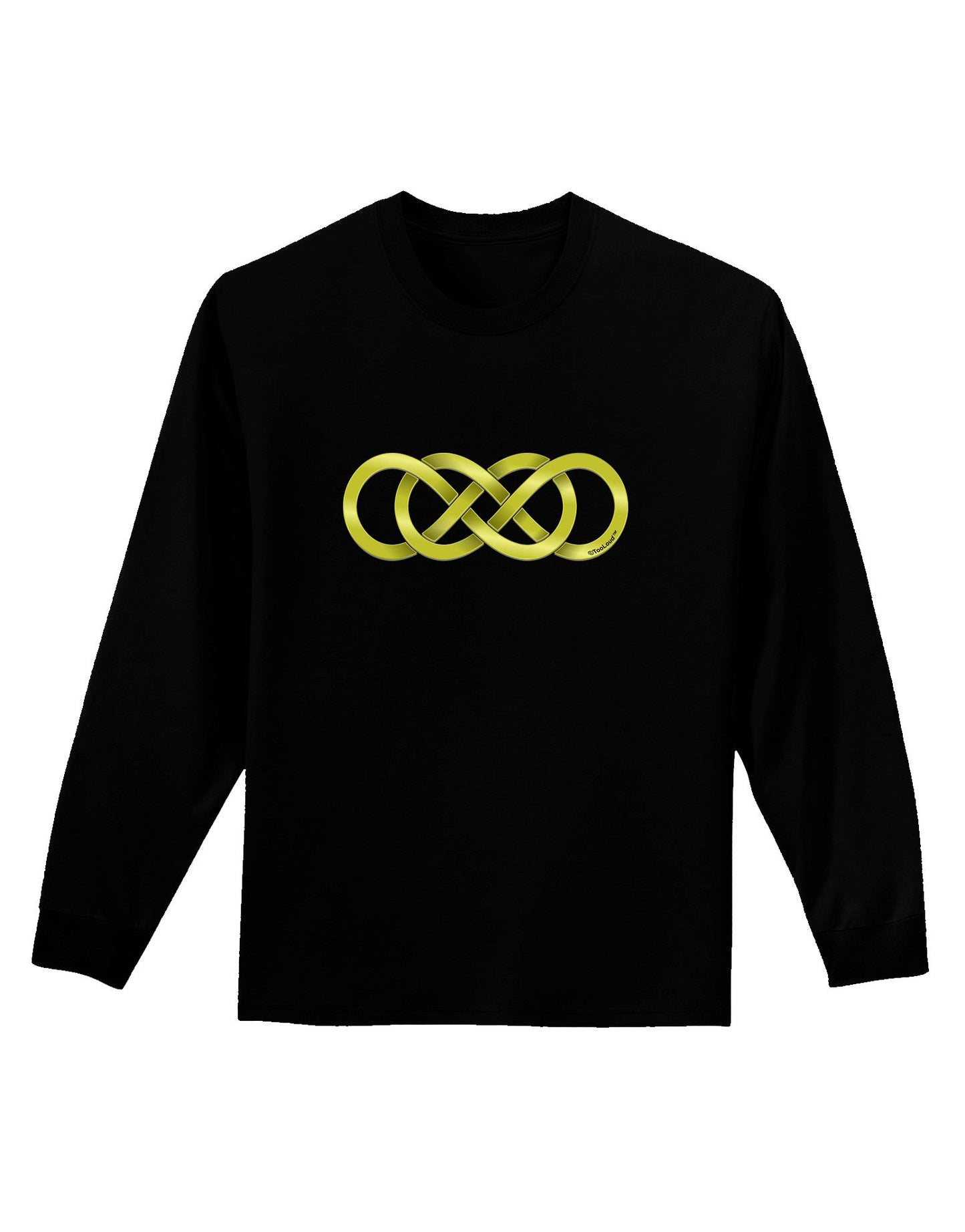 Double Infinity Gold Adult Long Sleeve Dark T-Shirt-TooLoud-Black-Small-Davson Sales