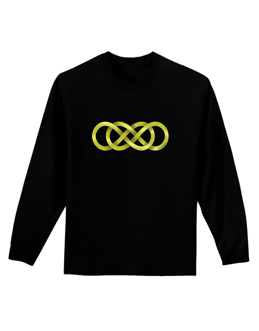 Double Infinity Gold Adult Long Sleeve Dark T-Shirt-TooLoud-Black-Small-Davson Sales