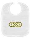 Double Infinity Gold Baby Bib