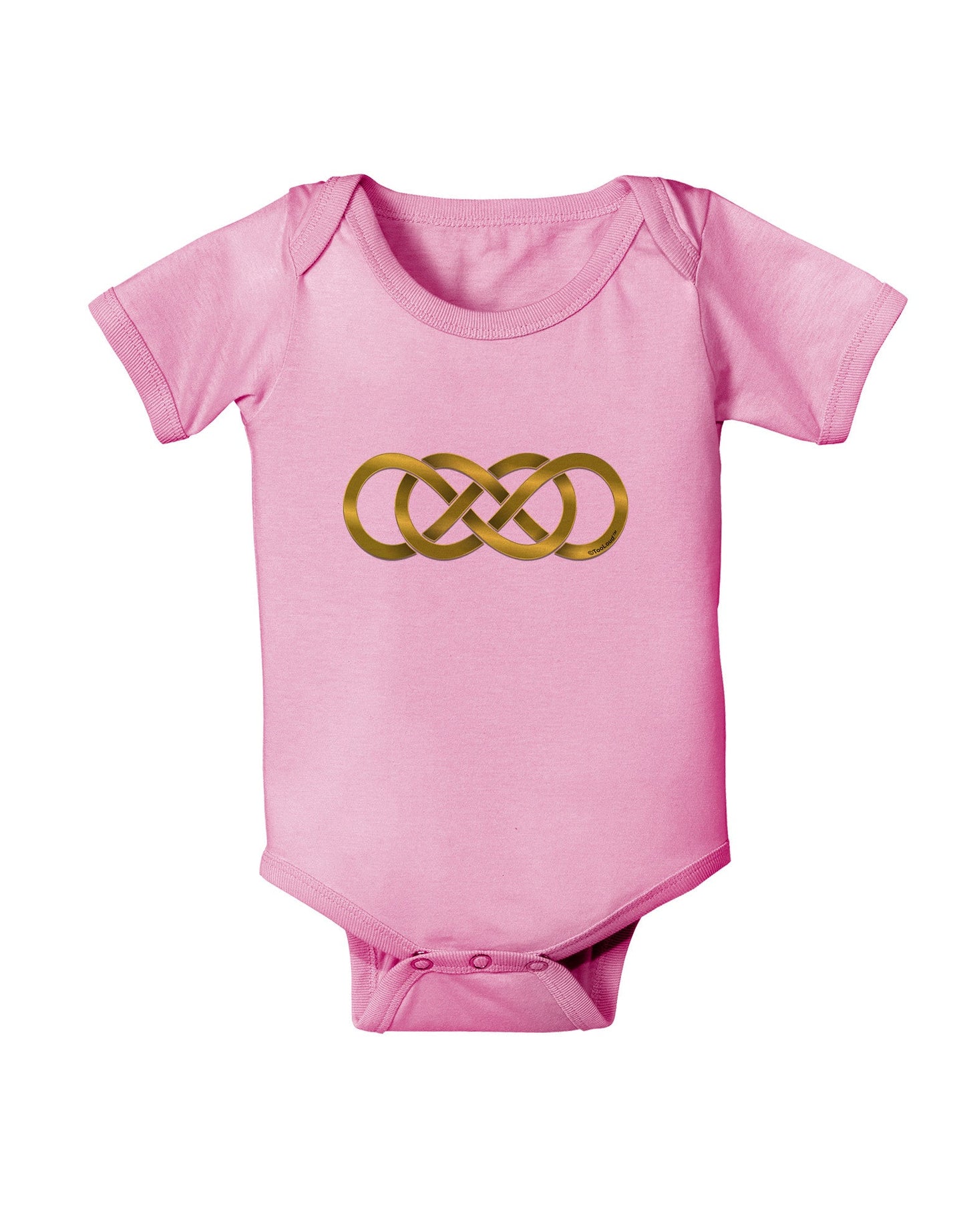 Double Infinity Gold Baby Romper Bodysuit-Baby Romper-TooLoud-Pink-06-Months-Davson Sales