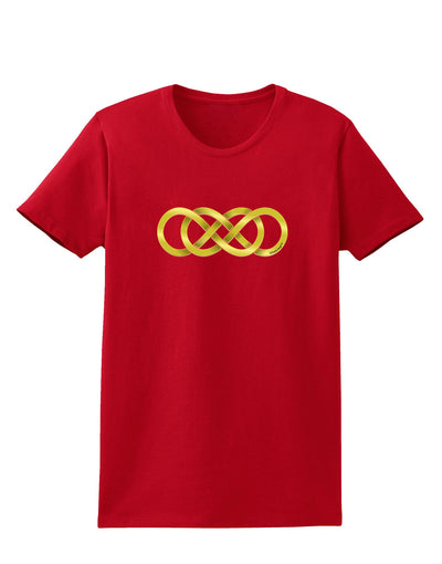 Double Infinity Gold Womens Dark T-Shirt-TooLoud-Red-X-Small-Davson Sales