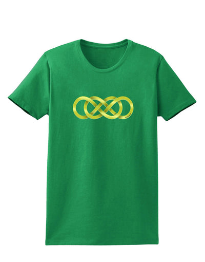 Double Infinity Gold Womens Dark T-Shirt-TooLoud-Kelly-Green-X-Small-Davson Sales