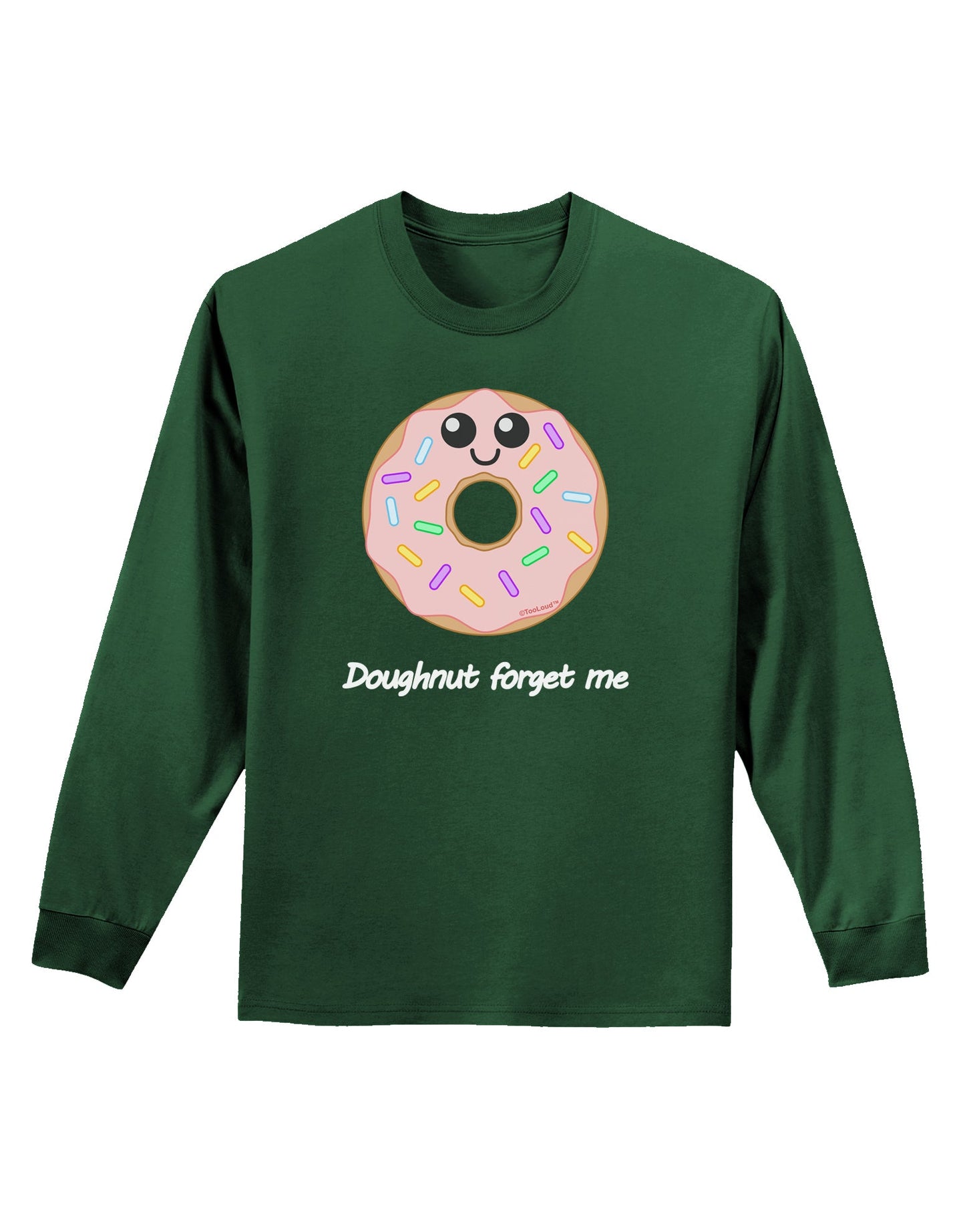 Doughnut - Doughnut Forget Me Adult Long Sleeve Dark T-Shirt-TooLoud-Dark-Green-Small-Davson Sales