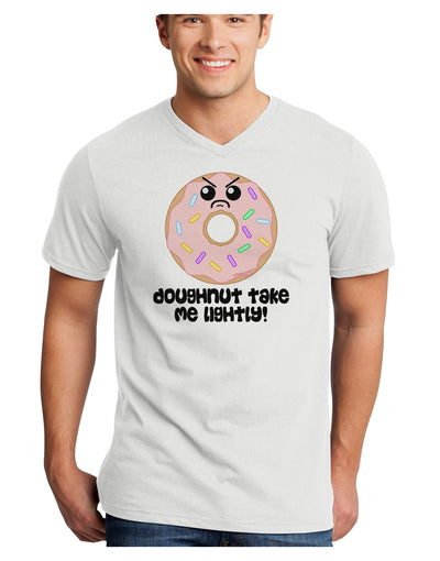 Doughnut - Doughnut Take Me Lightly Adult V-Neck T-shirt by TooLoud-Mens V-Neck T-Shirt-TooLoud-White-Small-Davson Sales