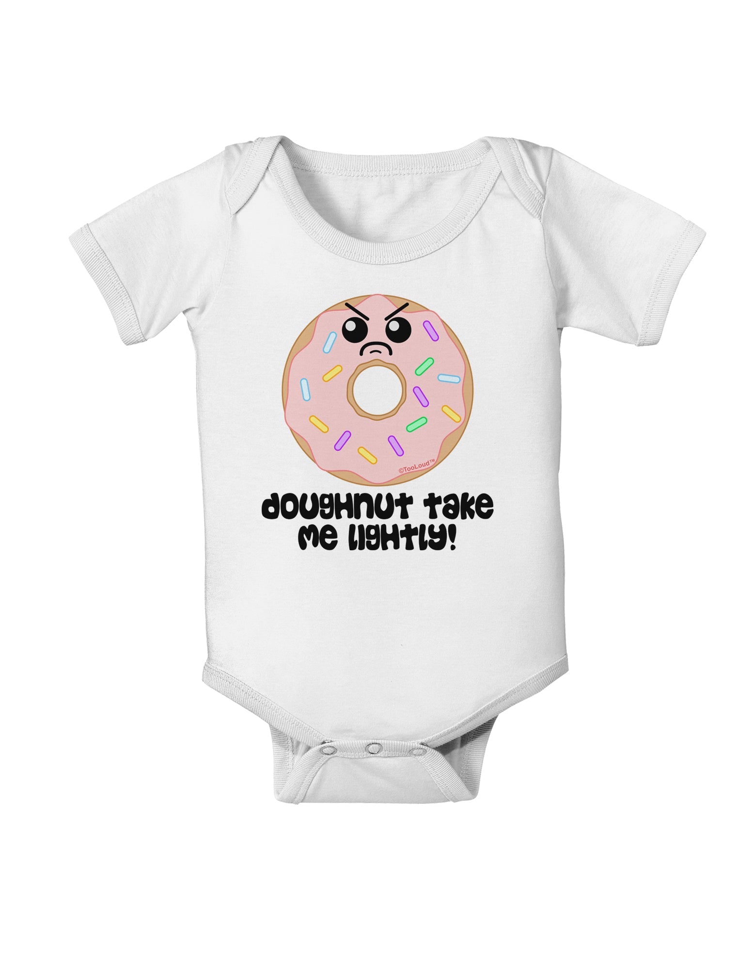 Doughnut - Doughnut Take Me Lightly Baby Romper Bodysuit by TooLoud-Baby Romper-TooLoud-White-06-Months-Davson Sales