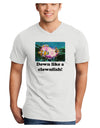 Down Like A Clownfish Adult V-Neck T-shirt-Mens V-Neck T-Shirt-TooLoud-White-Small-Davson Sales