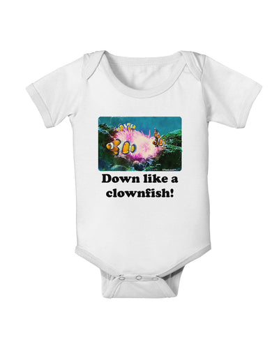 Down Like A Clownfish Baby Romper Bodysuit-Baby Romper-TooLoud-White-06-Months-Davson Sales