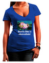 Down Like A Clownfish Juniors V-Neck Dark T-Shirt-Womens V-Neck T-Shirts-TooLoud-Royal-Blue-Juniors Fitted Small-Davson Sales