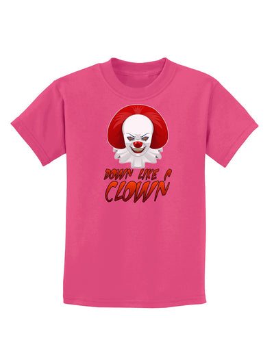 Down Like a Clown Childrens Dark T-Shirt-Childrens T-Shirt-TooLoud-Sangria-X-Small-Davson Sales