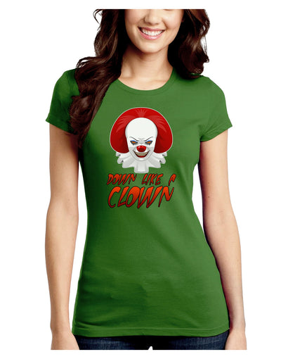 Down Like a Clown Juniors Crew Dark T-Shirt-T-Shirts Juniors Tops-TooLoud-Kiwi-Green-Juniors Fitted Small-Davson Sales