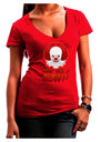 Down Like a Clown Juniors V-Neck Dark T-Shirt-Womens V-Neck T-Shirts-TooLoud-Red-Juniors Fitted Small-Davson Sales