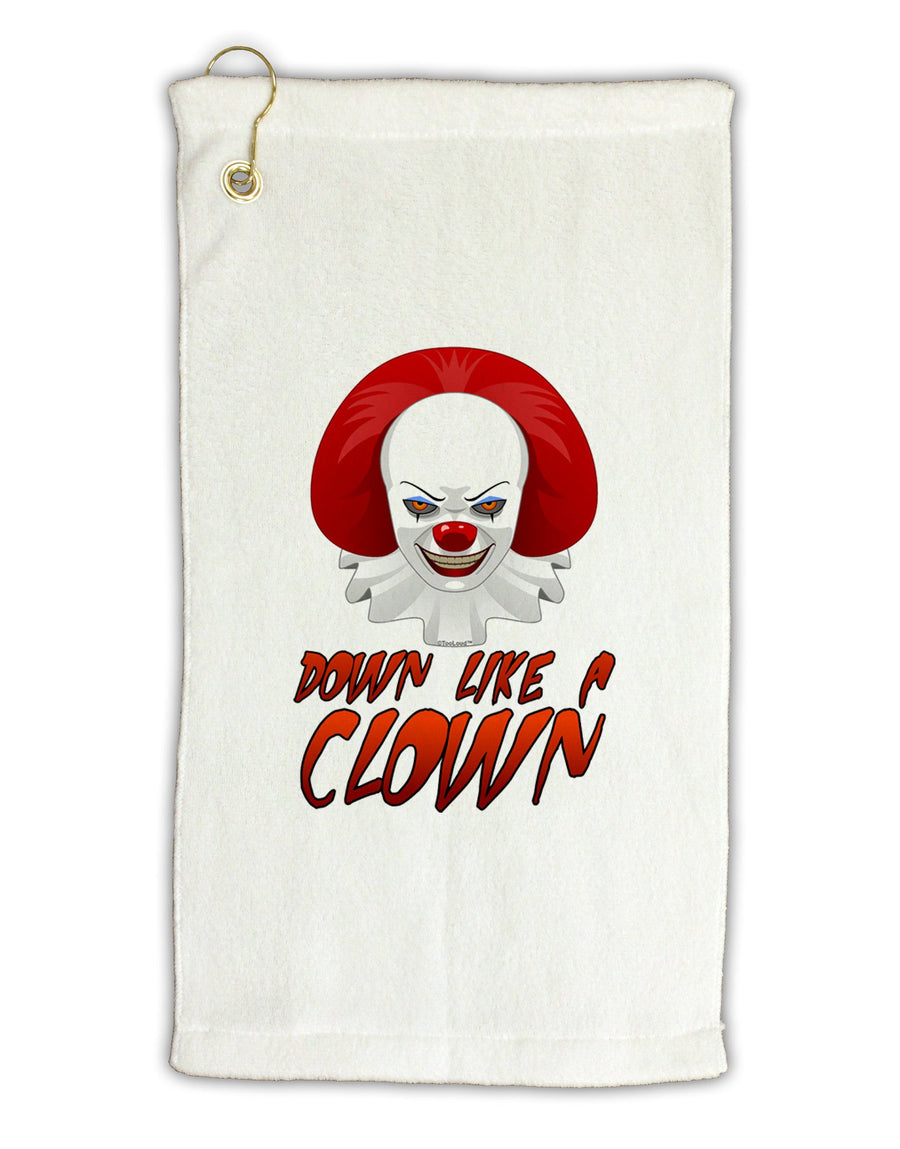 Down Like a Clown Micro Terry Gromet Golf Towel 11&#x22;x19-Golf Towel-TooLoud-White-Davson Sales