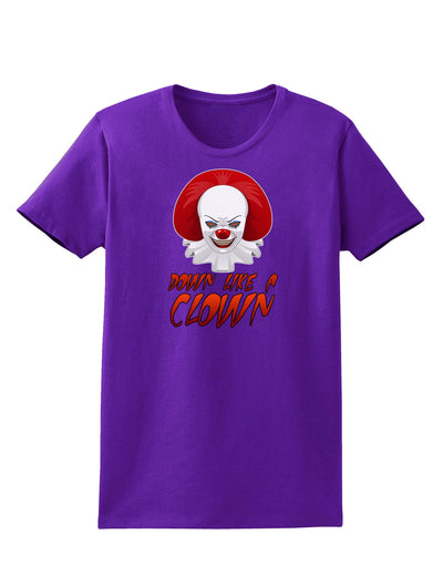 Down Like a Clown Womens Dark T-Shirt-TooLoud-Purple-X-Small-Davson Sales