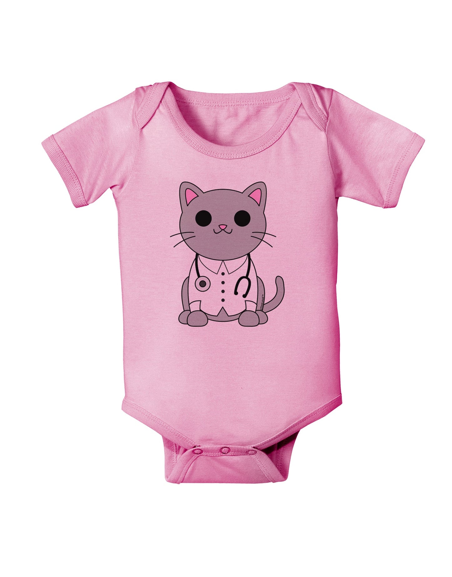 Dr Cat MD - Cute Cat Design Baby Romper Bodysuit by TooLoud-Baby Romper-TooLoud-Light-Pink-06-Months-Davson Sales