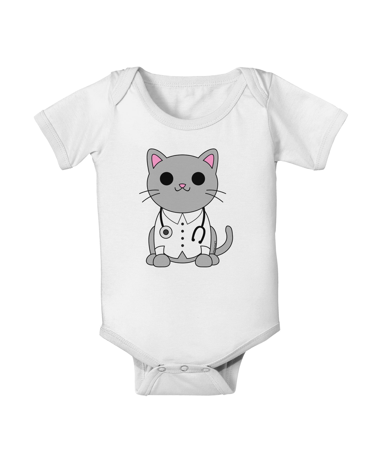 Dr Cat MD - Cute Cat Design Baby Romper Bodysuit by TooLoud-Baby Romper-TooLoud-White-06-Months-Davson Sales