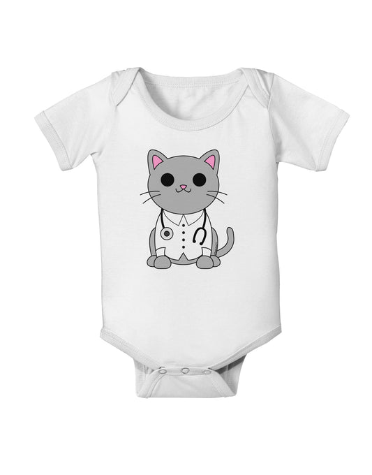 Dr Cat MD - Cute Cat Design Baby Romper Bodysuit by TooLoud-Baby Romper-TooLoud-White-06-Months-Davson Sales