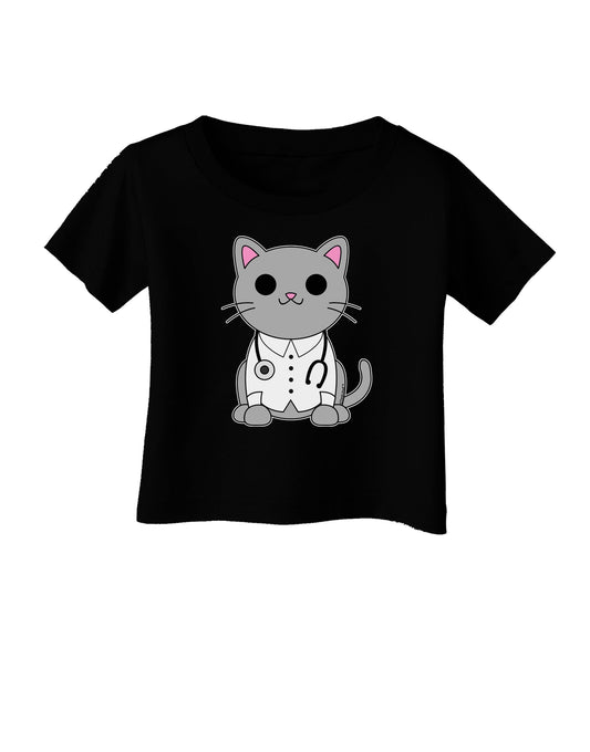 Dr Cat MD - Cute Cat Design Infant T-Shirt Dark by TooLoud-Infant T-Shirt-TooLoud-Black-06-Months-Davson Sales