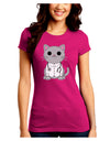 Dr Cat MD - Cute Cat Design Juniors Crew Dark T-Shirt by TooLoud-T-Shirts Juniors Tops-TooLoud-Hot-Pink-Juniors Fitted Small-Davson Sales