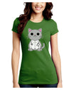 Dr Cat MD - Cute Cat Design Juniors Crew Dark T-Shirt by TooLoud-T-Shirts Juniors Tops-TooLoud-Kiwi-Green-Juniors Fitted X-Small-Davson Sales