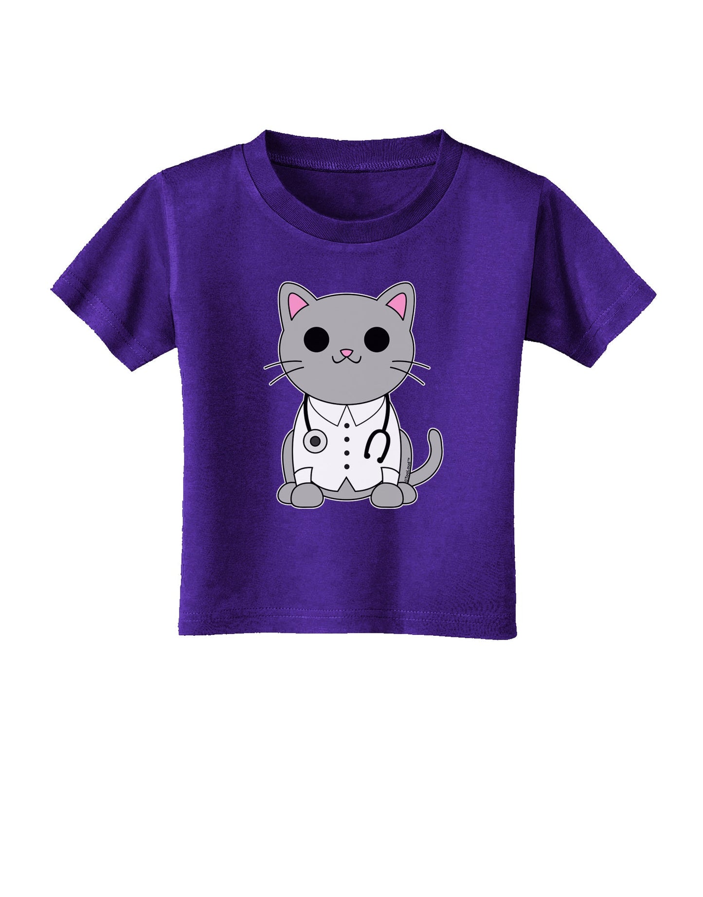 Dr Cat MD - Cute Cat Design Toddler T-Shirt Dark by TooLoud-Toddler T-Shirt-TooLoud-Purple-2T-Davson Sales