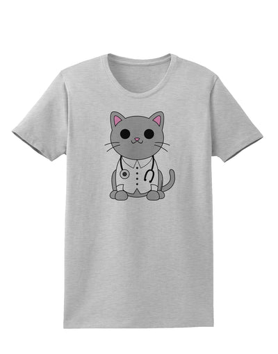 Dr Cat MD - Cute Cat Design Womens T-Shirt by TooLoud-Womens T-Shirt-TooLoud-AshGray-X-Small-Davson Sales