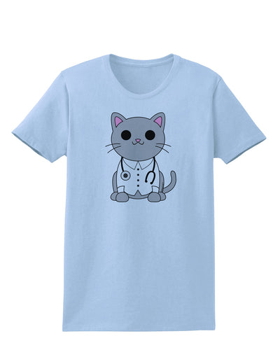 Dr Cat MD - Cute Cat Design Womens T-Shirt by TooLoud-Womens T-Shirt-TooLoud-Light-Blue-X-Small-Davson Sales