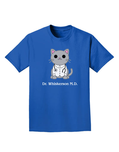 Dr Whiskerson MD - Cute Cat Design Adult Dark T-Shirt by TooLoud-Mens T-Shirt-TooLoud-Royal-Blue-Small-Davson Sales