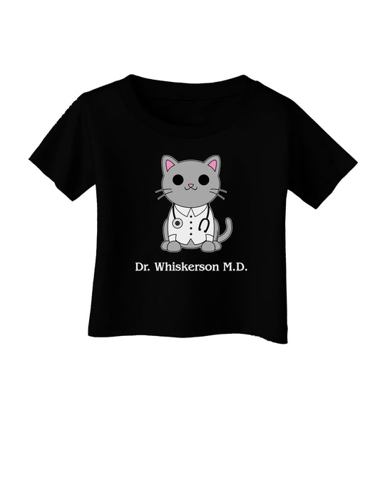 Dr Whiskerson MD - Cute Cat Design Infant T-Shirt Dark by TooLoud-Infant T-Shirt-TooLoud-Black-06-Months-Davson Sales